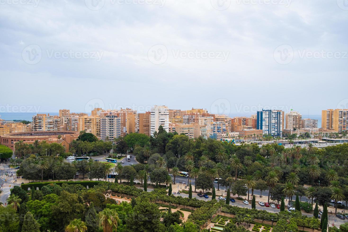 Blick über die Stadt Malaga foto