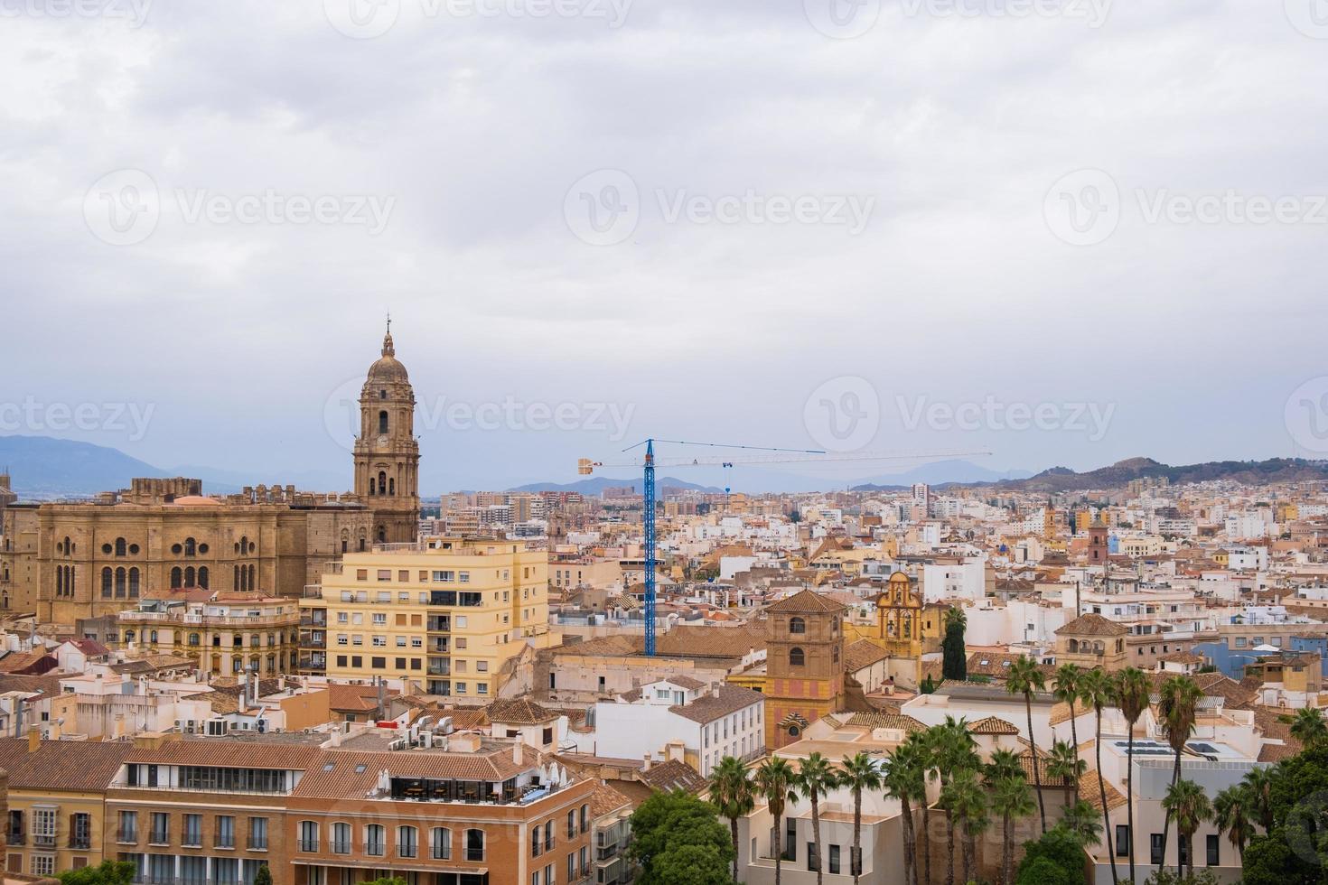 Blick über die Stadt Malaga foto