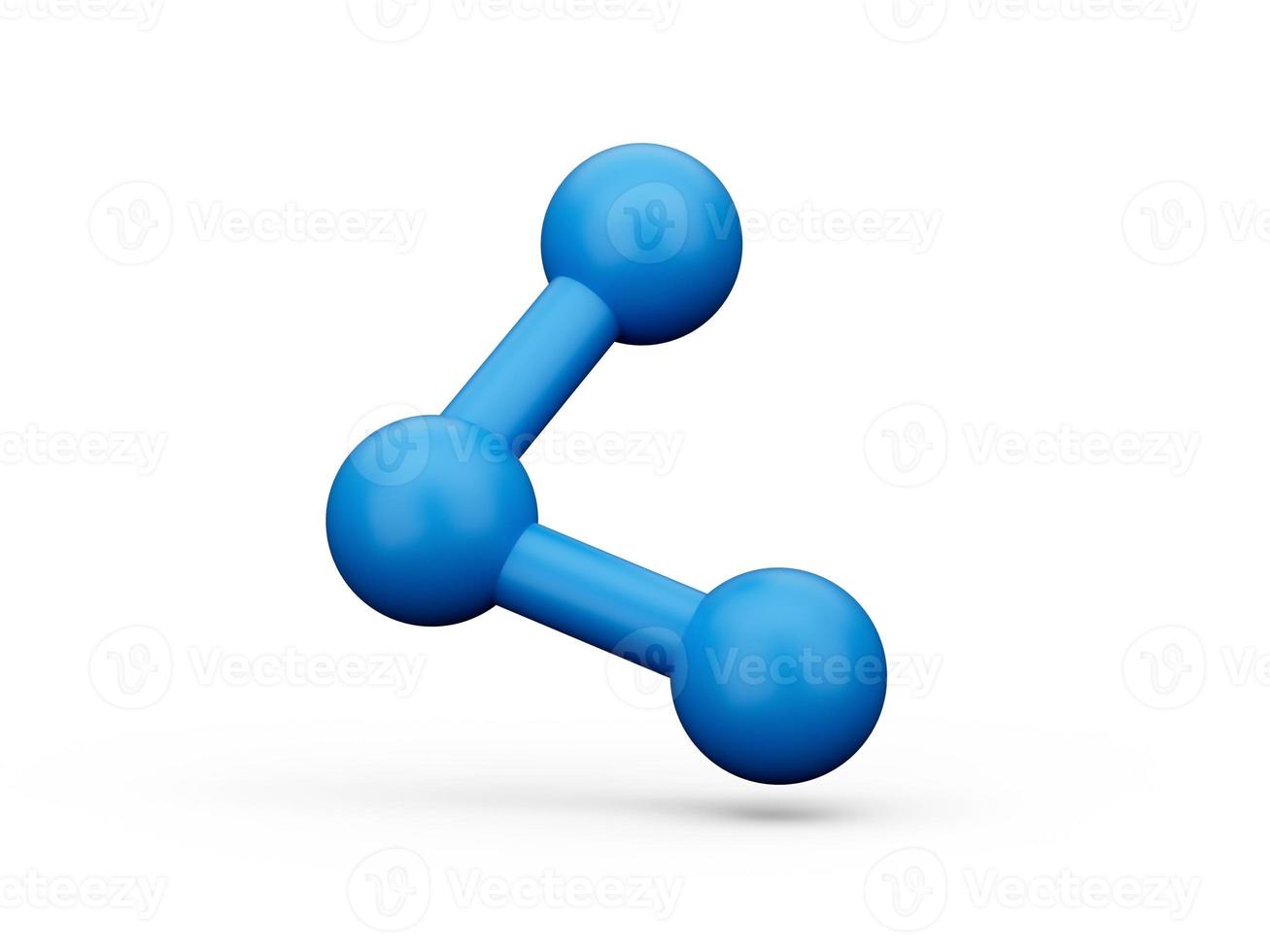 Blaues Aktiensymbol oder Vorwärtssymbol 3D-Illustration isolierter Hintergrund foto