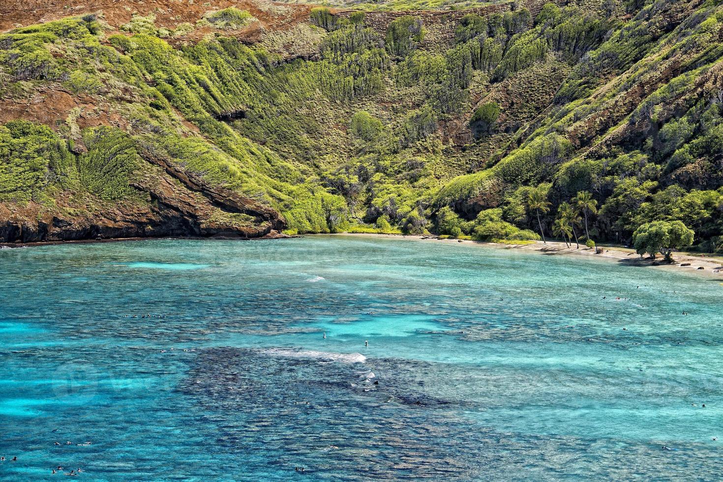 hawaii oahu hanauma buchtansicht foto