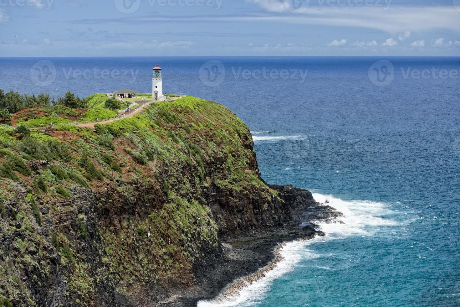 leuchtturm kauai kilauea punkt hawaii insel foto