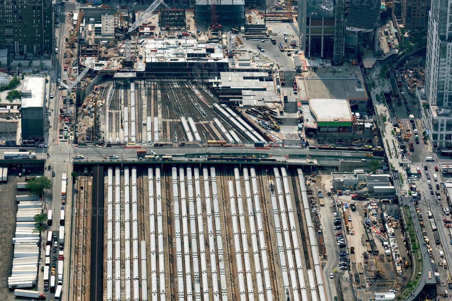 Luftaufnahme der New Yorker Penn Station foto