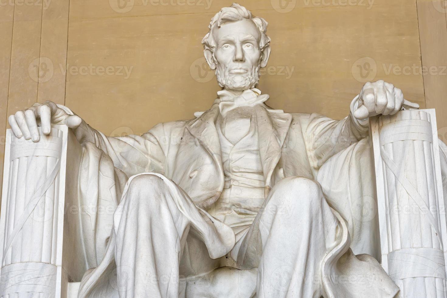 Abraham-Lincoln-Statue am Washington-Dc-Denkmal foto