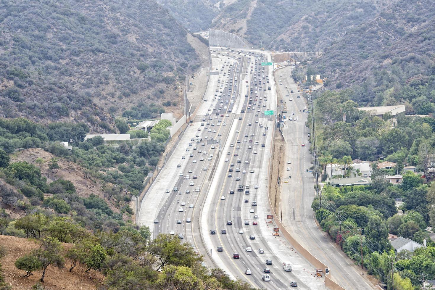 Los Angeles überlastete Autobahn Luftbild foto