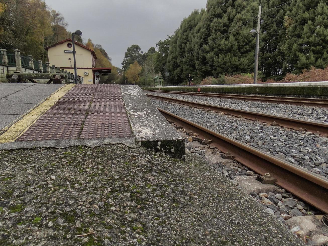 Bahnhof Pontedeume. Galicien, Spanien foto