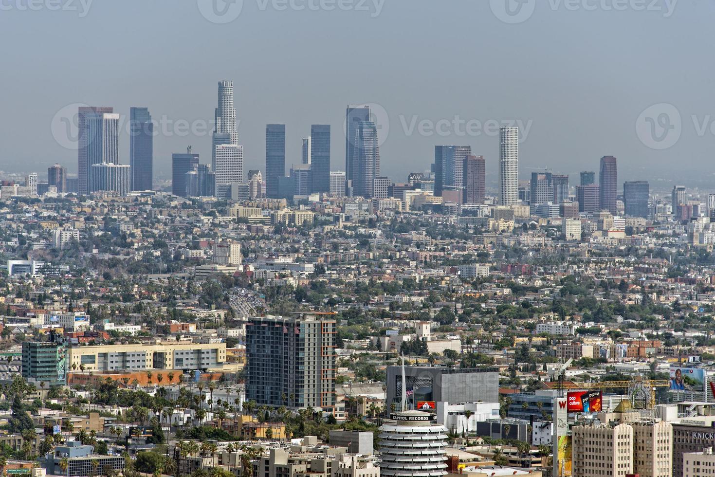 Blick auf Los Angeles vom Mulholland Drive foto