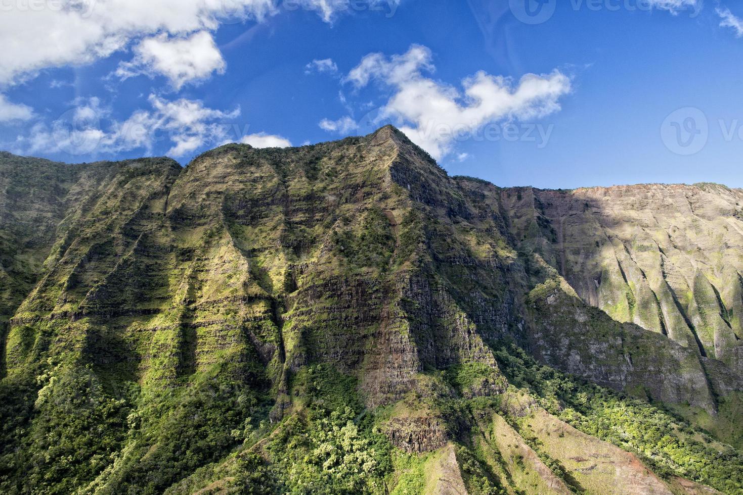 Luftaufnahme der Napali-Küste von Kauai foto