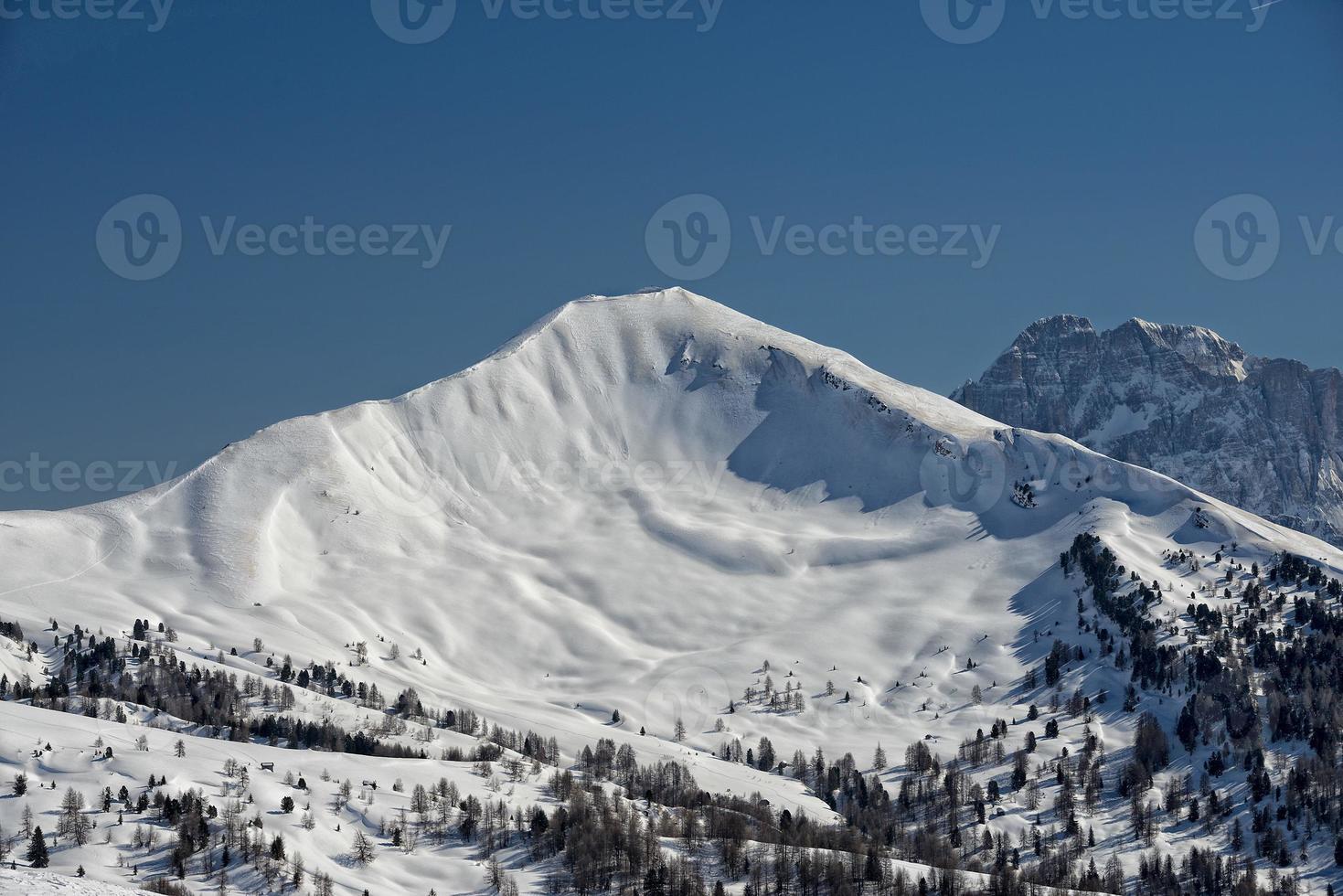 Dolomiten riesige Panoramablick im Winter foto