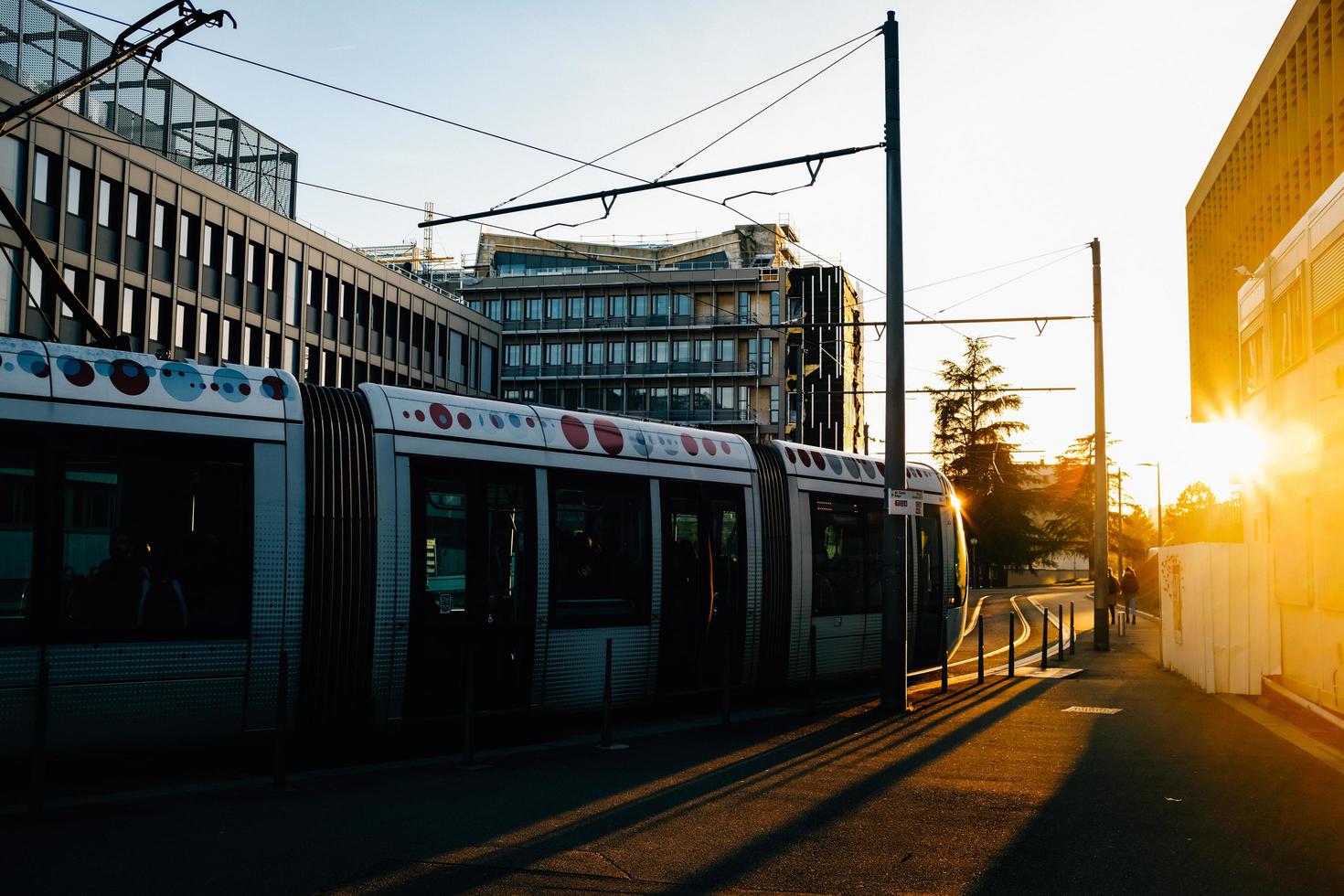 Stadtbild von U-Bahnwagen foto