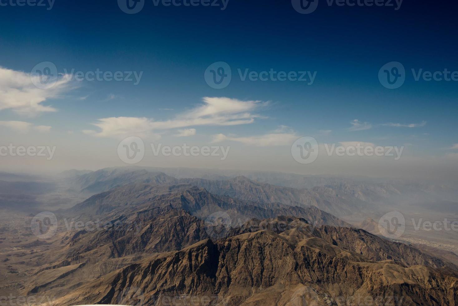 Arabische Halbinsel Oman Berge Luftpanorama foto