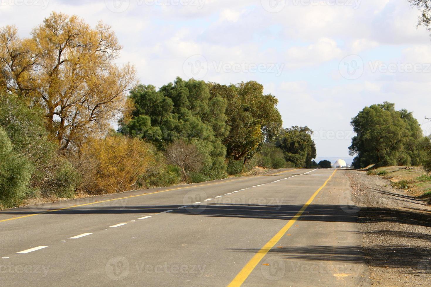 Autobahn in Israel von Norden nach Süden foto