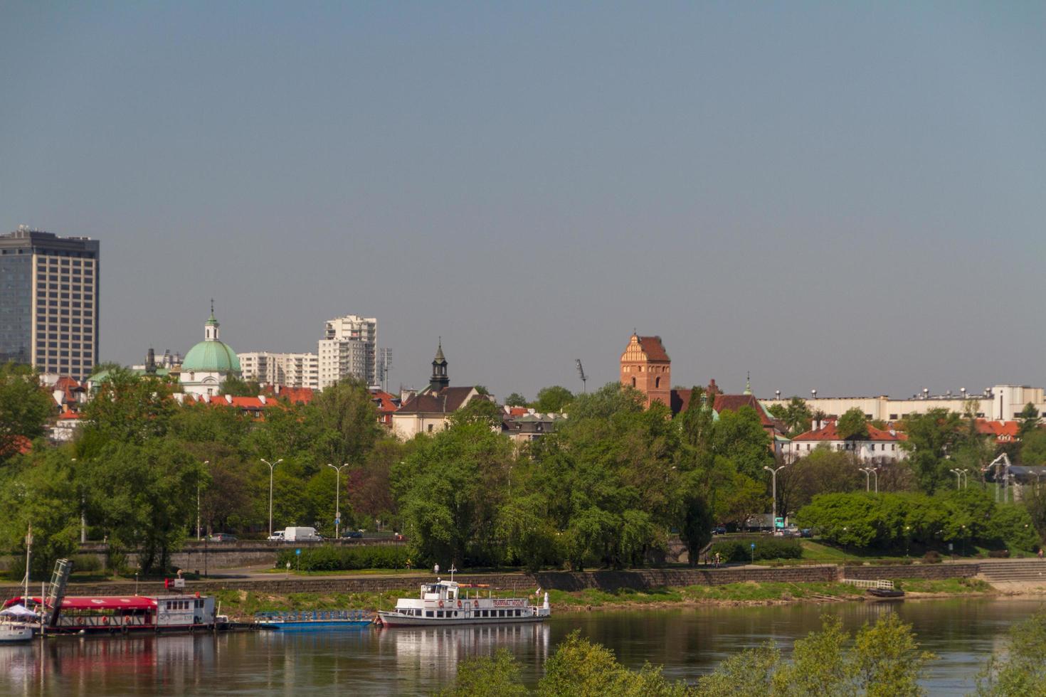 Altstadt an der Weichsel malerische Landschaft in der Stadt Warschau, Polen foto