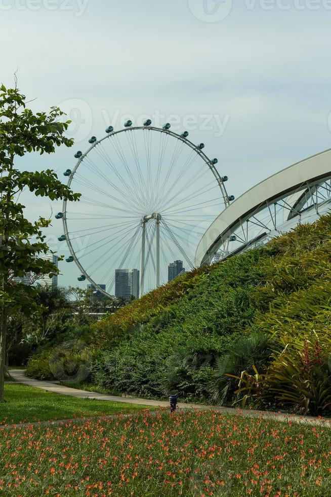 Blick auf die Skyline der Stadt Singapur foto