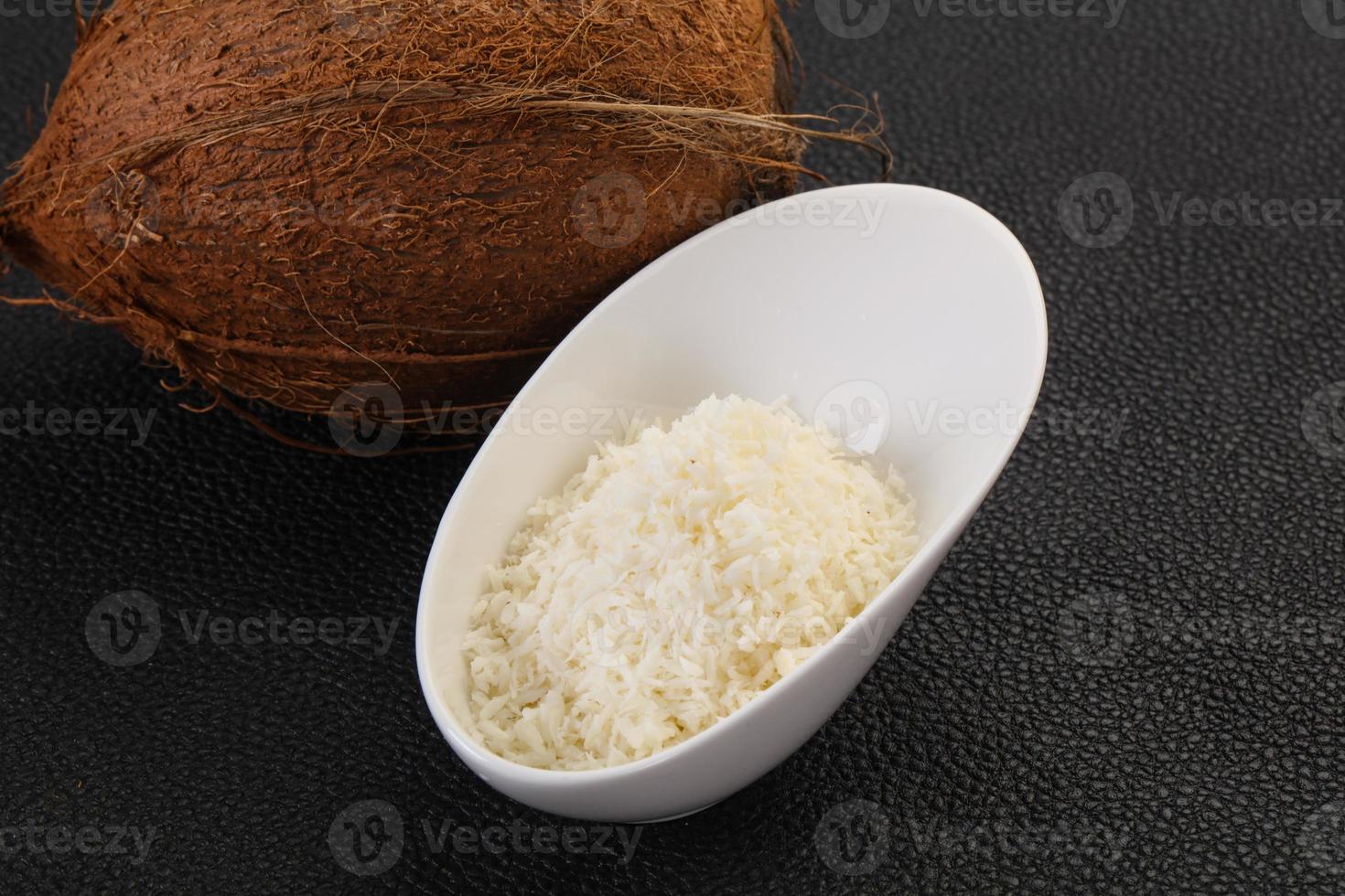 Kokosraspeln mit Nuss foto