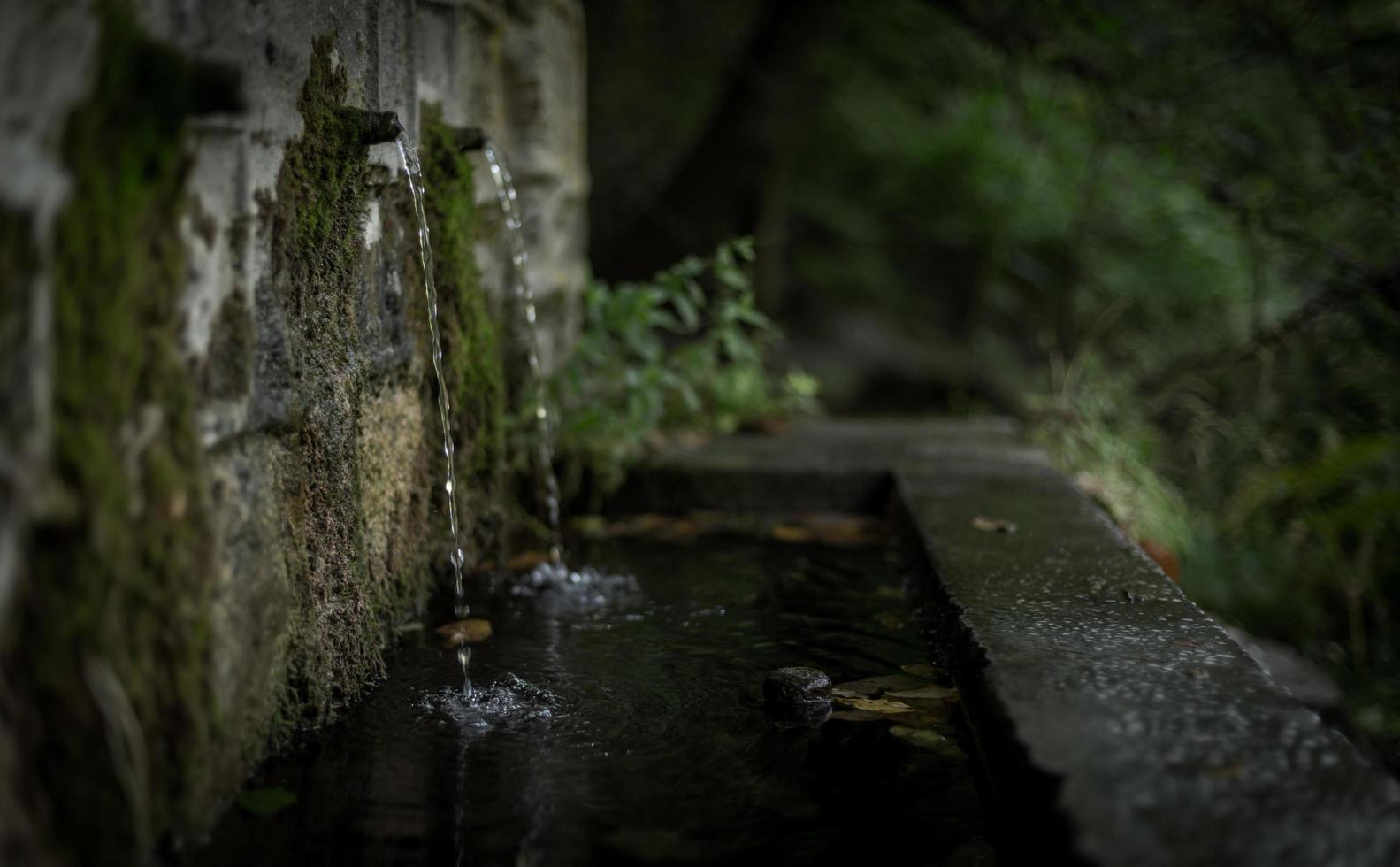 Wassertropfen auf Betonwand foto