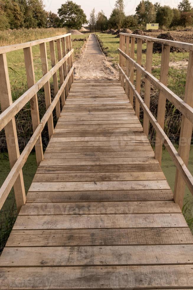 Holzbrücke im Park foto