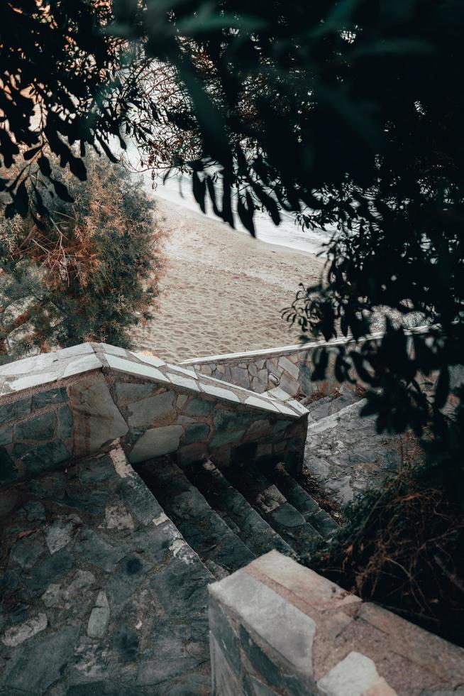 Treppe zum Strand foto