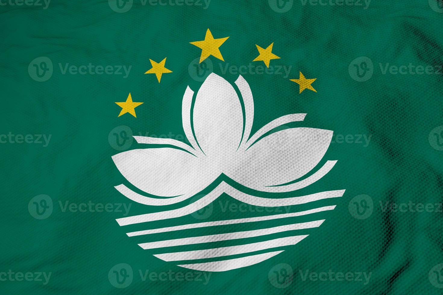 Flagge von Macau in 3D-Darstellung foto