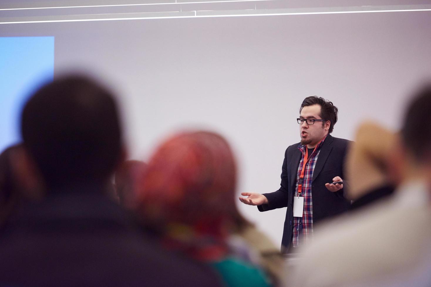 Konferenzsprecheransicht foto