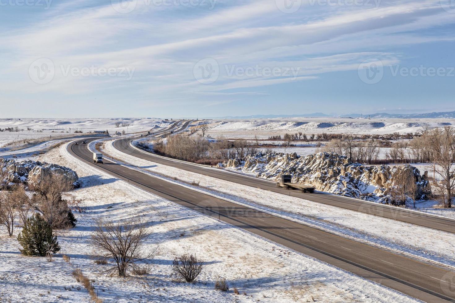Colorado Autobahn im Winter foto