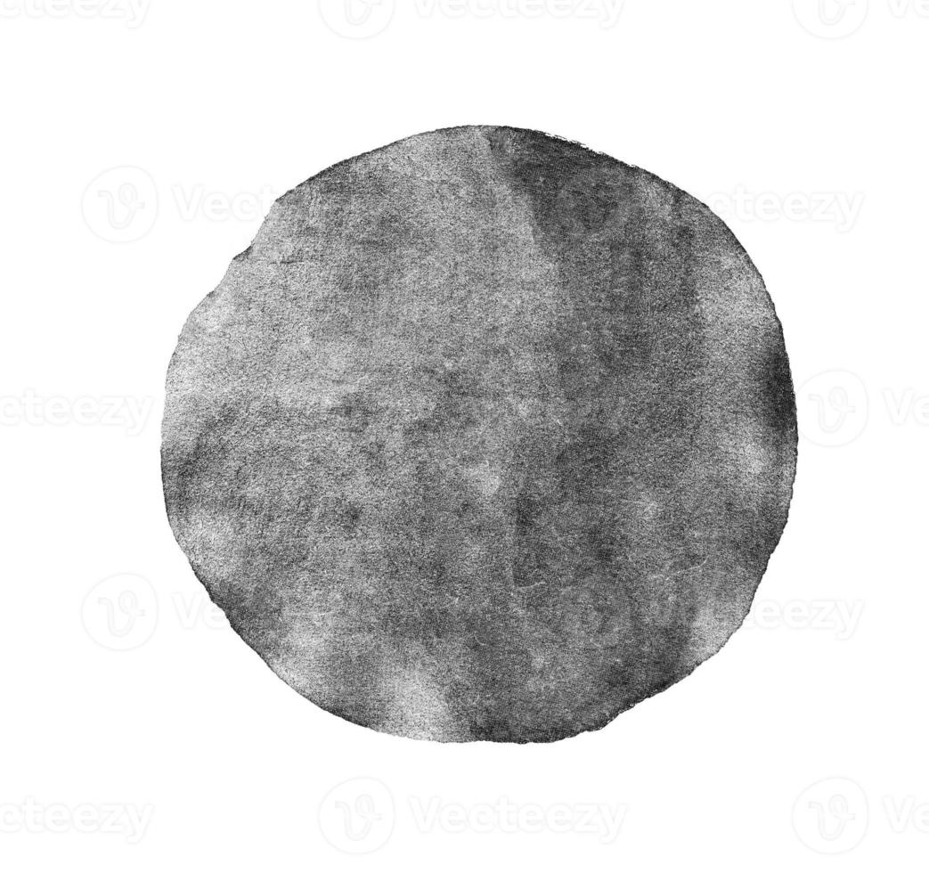 monochromer grauer kreis aquarell isoliert foto