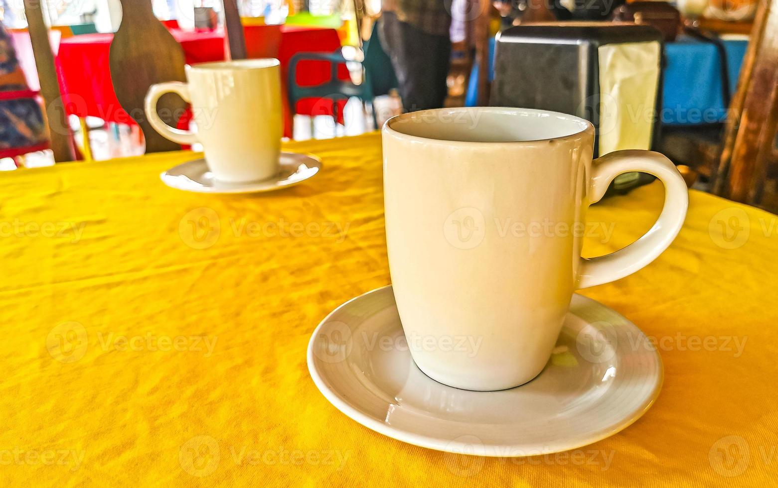 tasse americano schwarzer kaffee im restaurant mexiko. foto