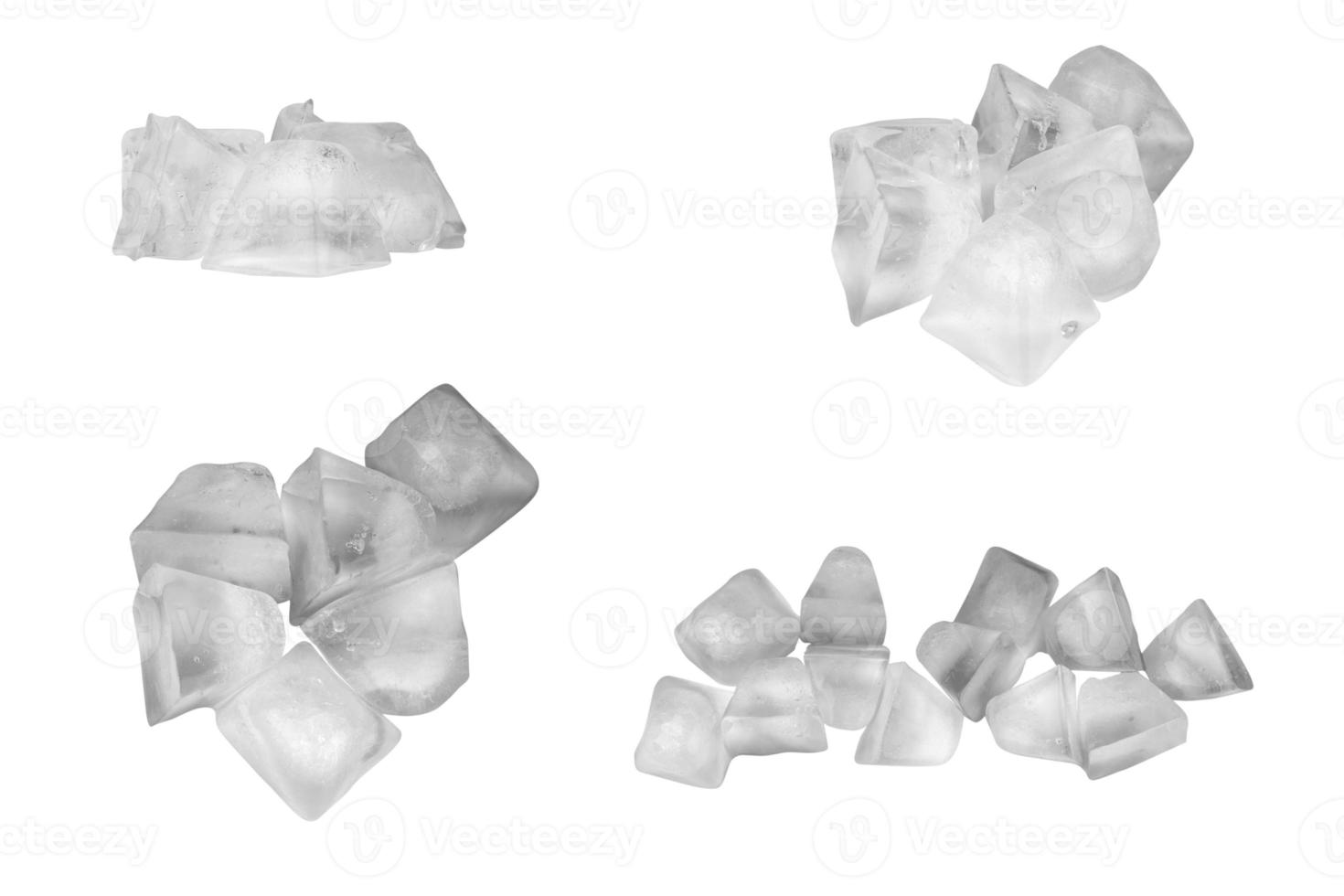 Eis gefroren isoliert auf weißem Hintergrund foto