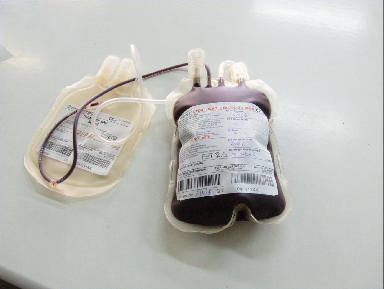Blutspendebeutel foto