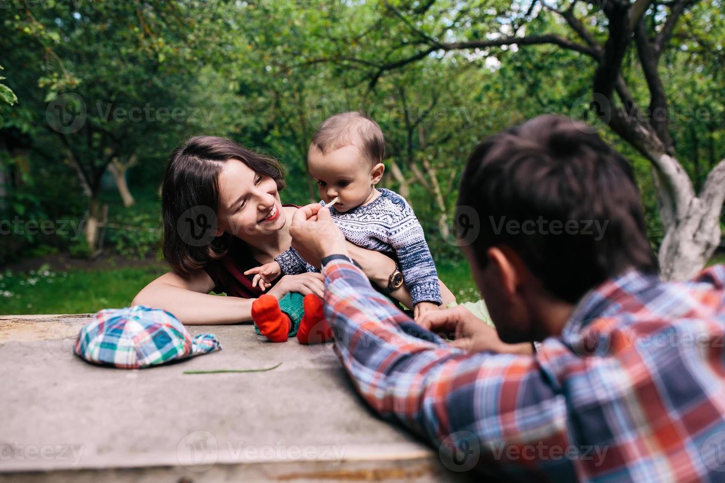 Familienporträt im Freien foto