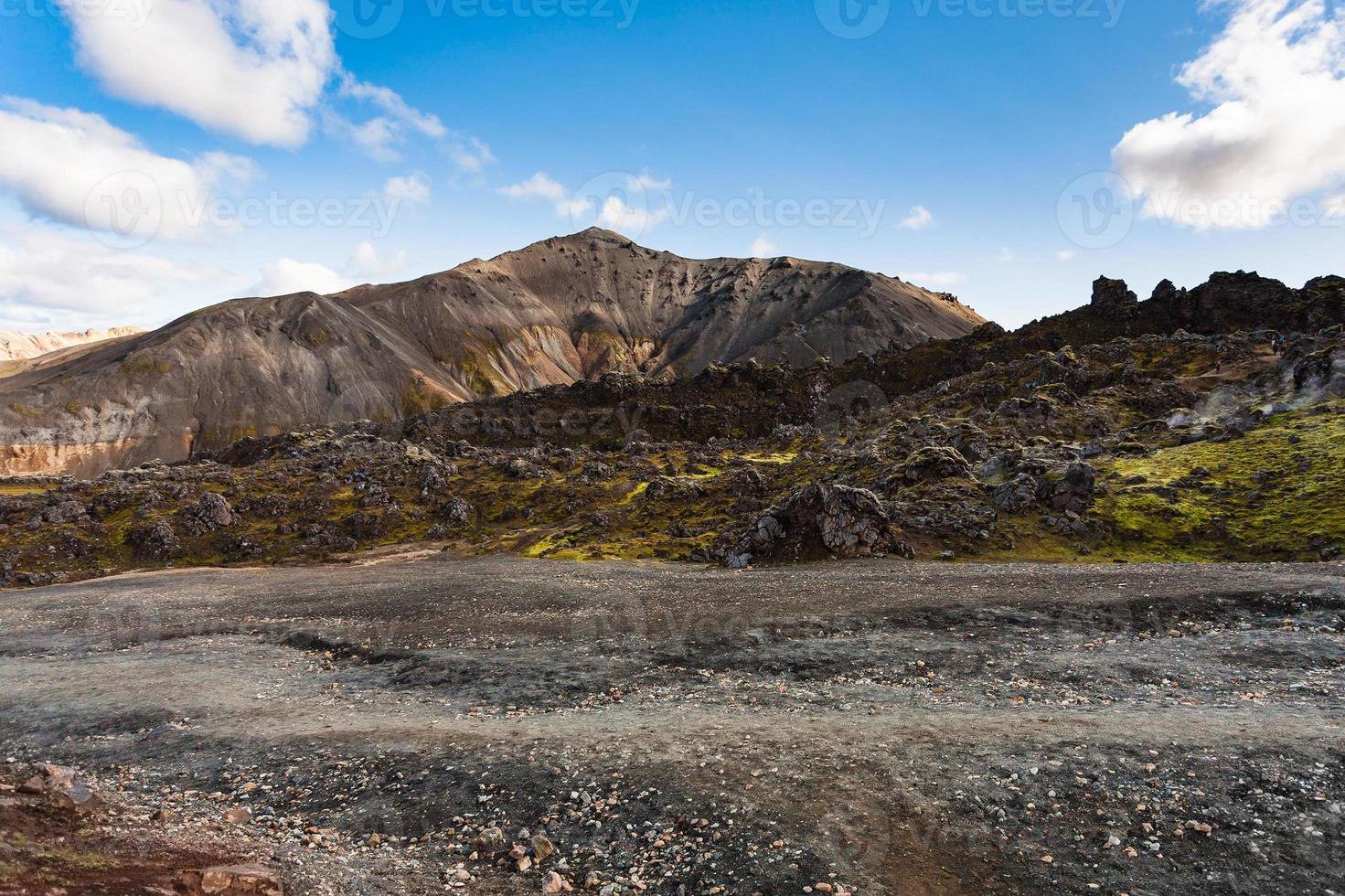 Vulkanboden in der Nähe des Laugahraun-Feldes in Island foto