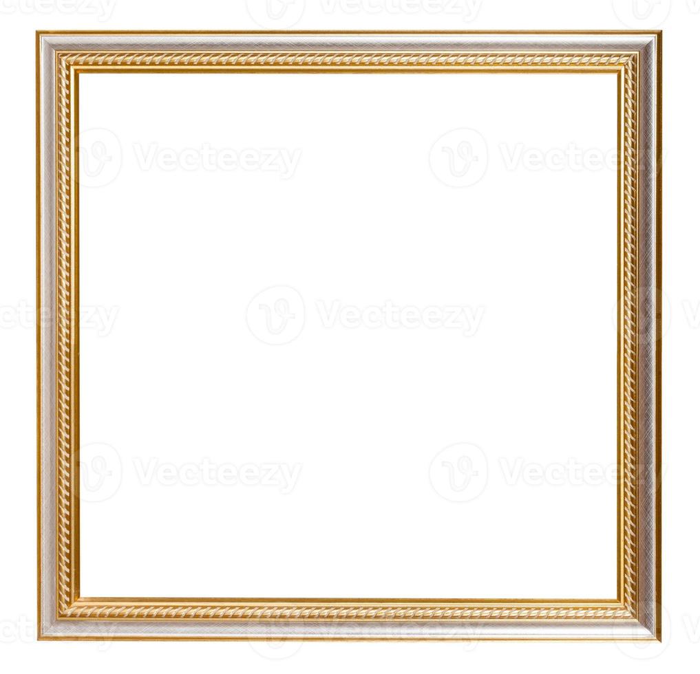 quadratischer goldener Bilderrahmen aus geschnitztem Holz foto