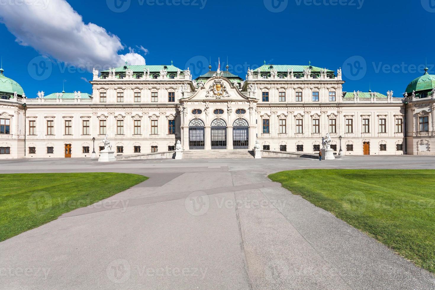 Vorderansicht des oberen Schlosses Belvedere, Wien foto