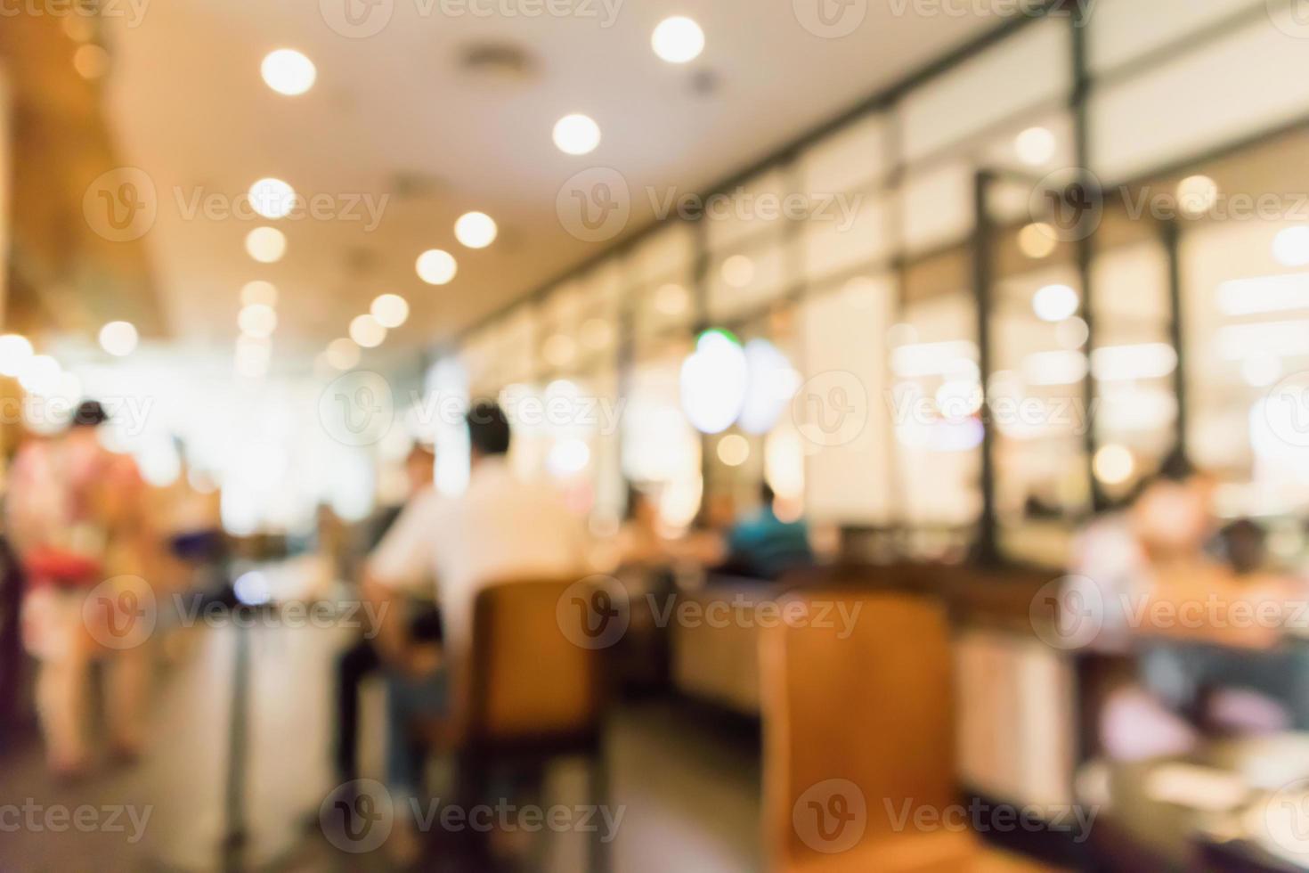 Restaurant-Café oder Café-Interieur mit abstraktem, defokussiertem, unscharfem Hintergrund foto