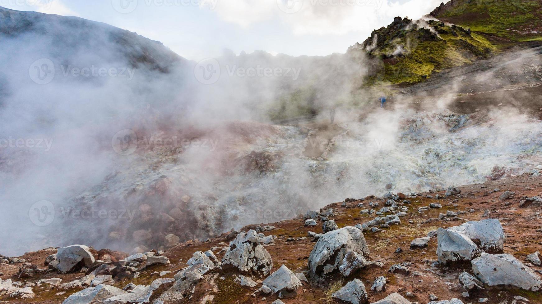 Thermalquellen in Landmannalaugar in Island foto