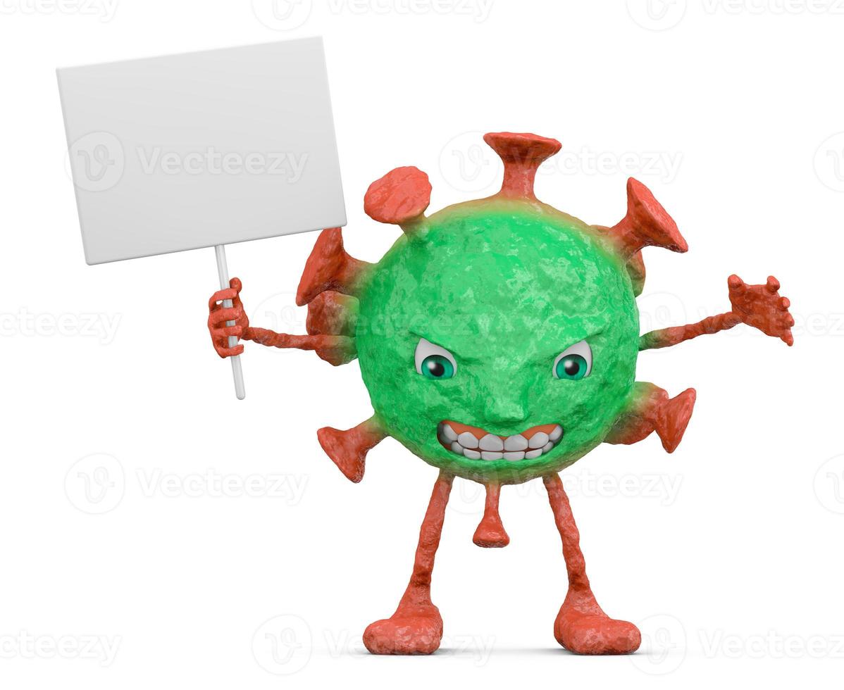 rot-grünes böses Coronovirus foto