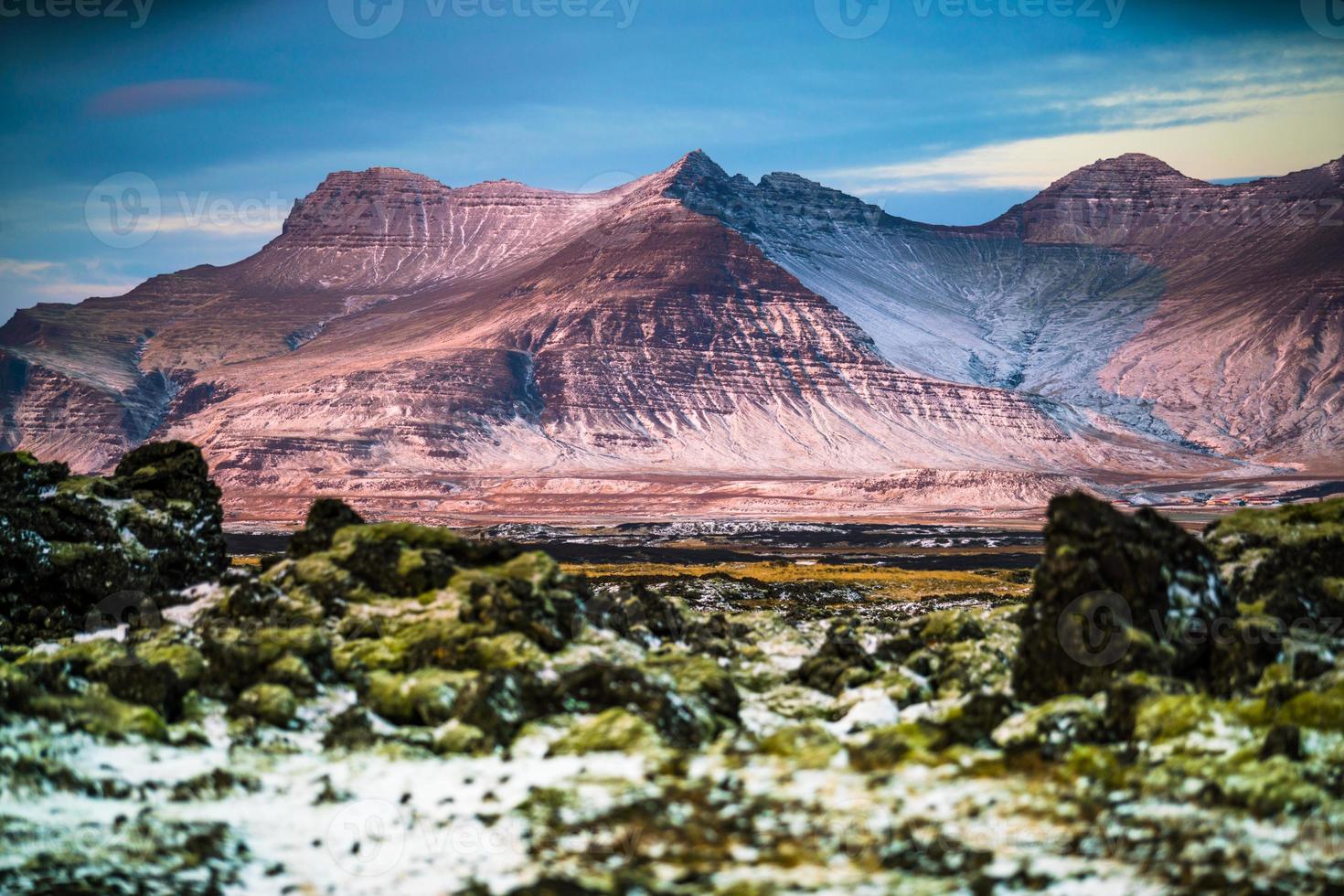 Bemoostes Lavafeld in Island foto