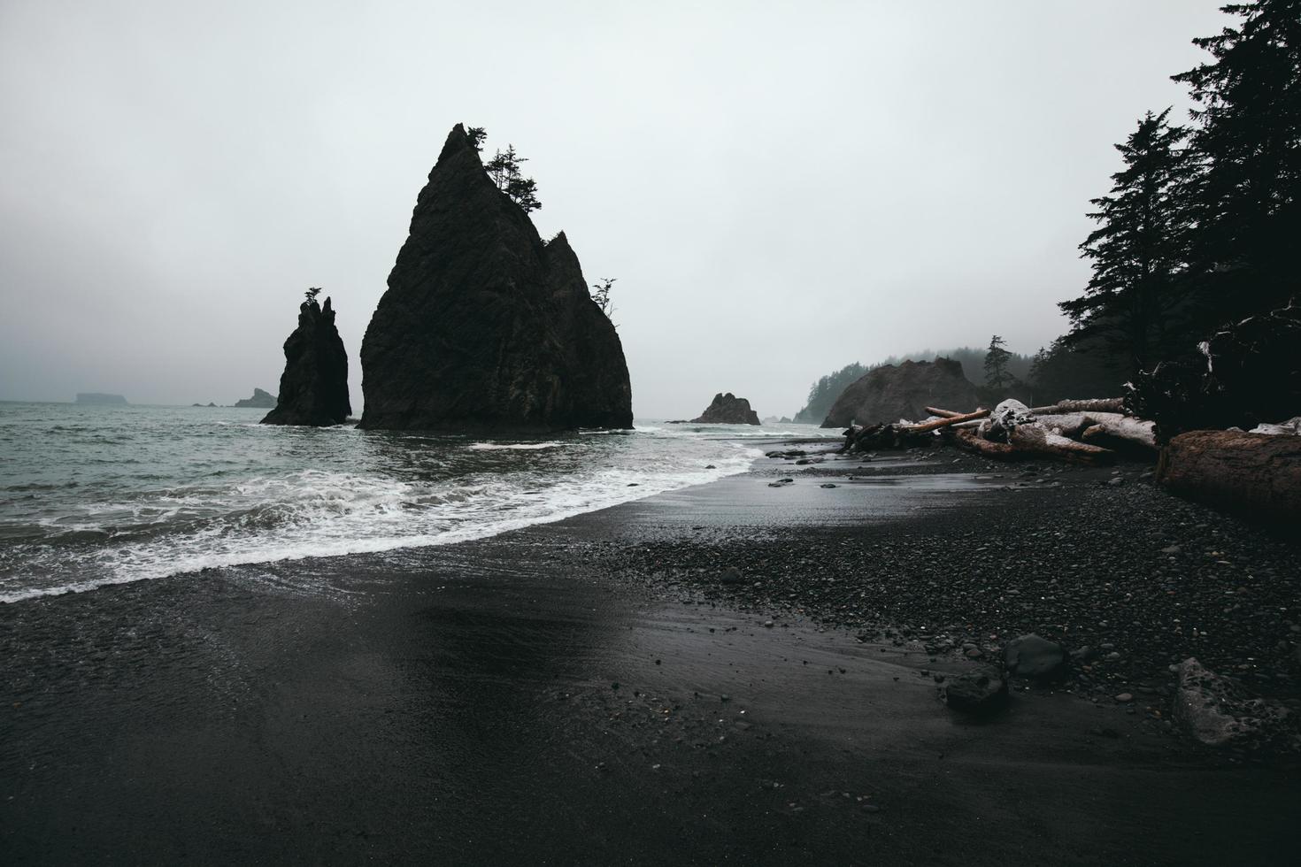 Monolithen im olympischen Nationalpark, Washington foto