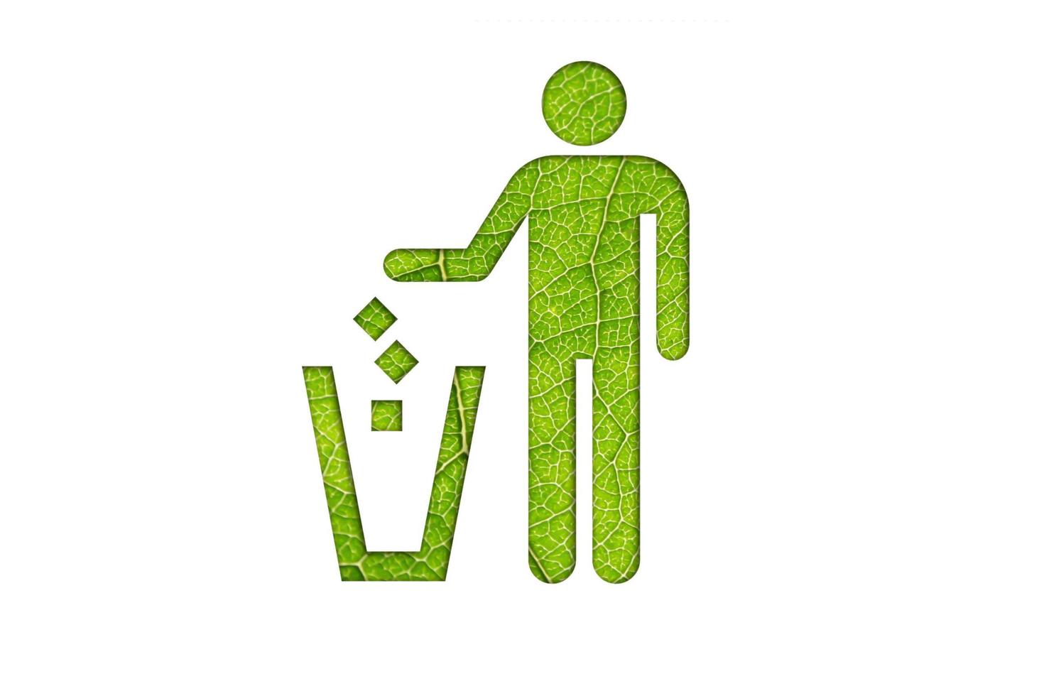 Recycling-Symbol aus Blättern foto