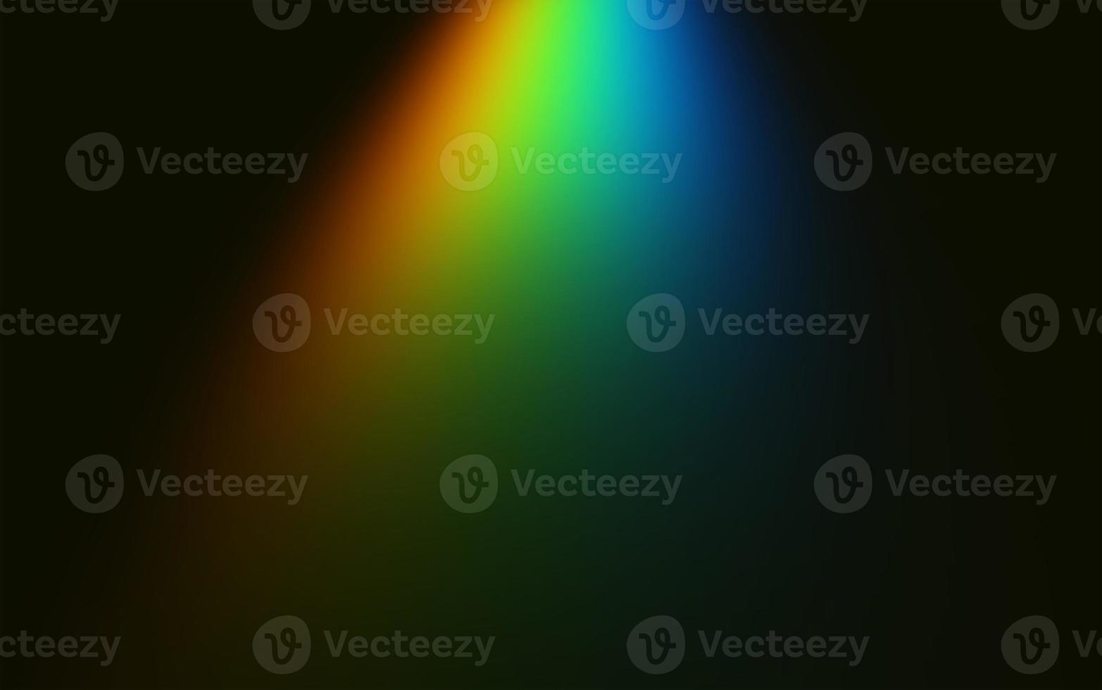 Regenbogen-Farbverlauf auf schwarzem Hintergrund für Textur-Overlay. abstrakte kreative textur für banner, tapeten, hintergrund usw. lustige und fröhliche stimmung für lichtüberlagerung mit fotoeffekten foto