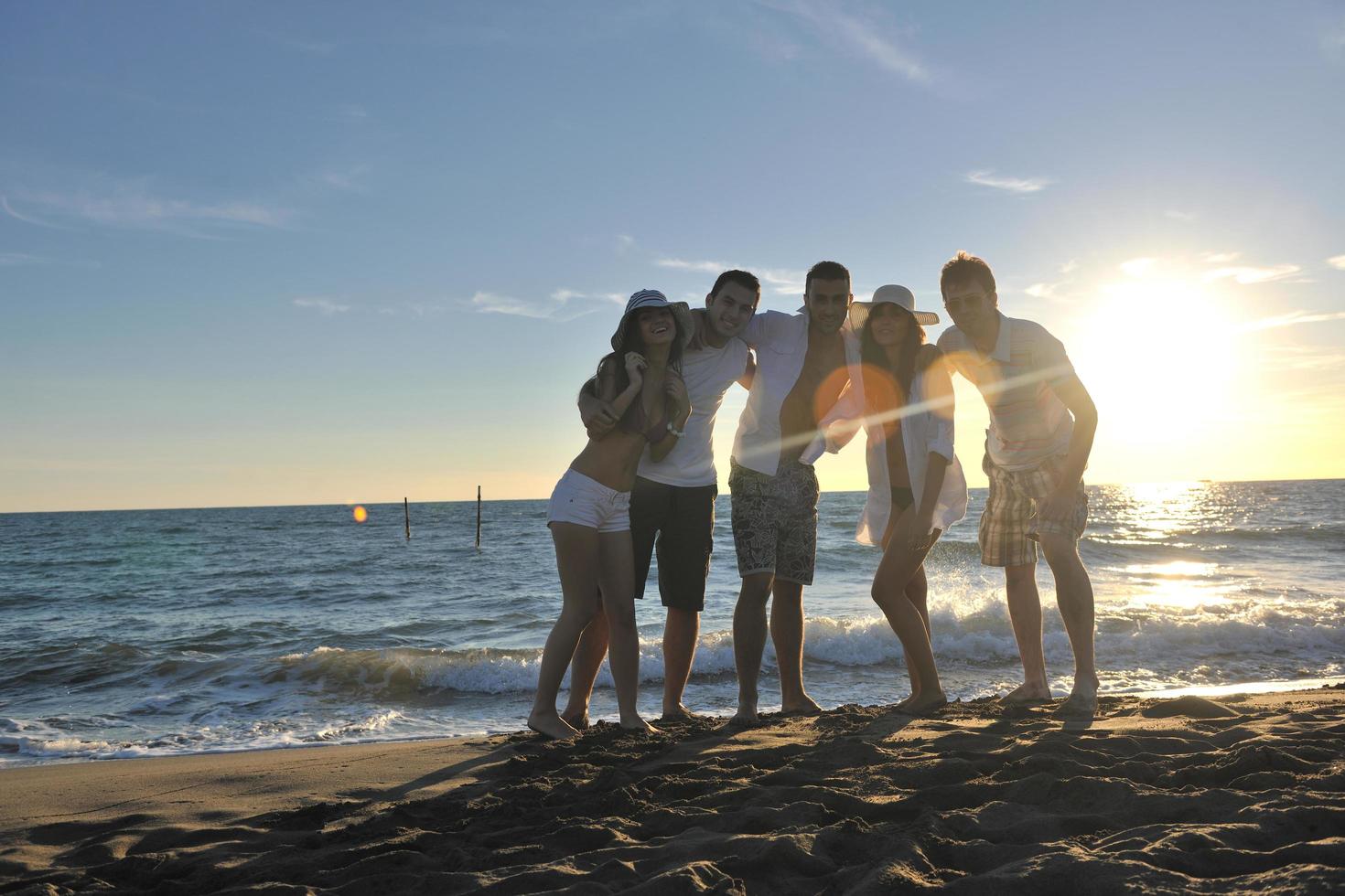 Blick auf die Strandparty foto