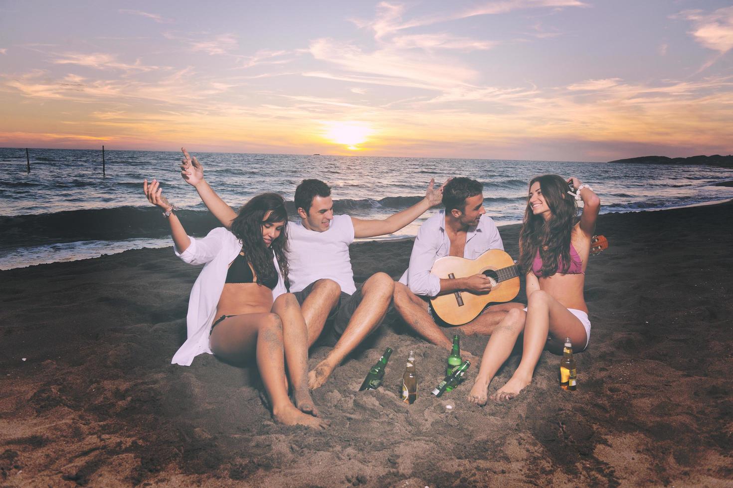 Blick auf die Strandparty foto