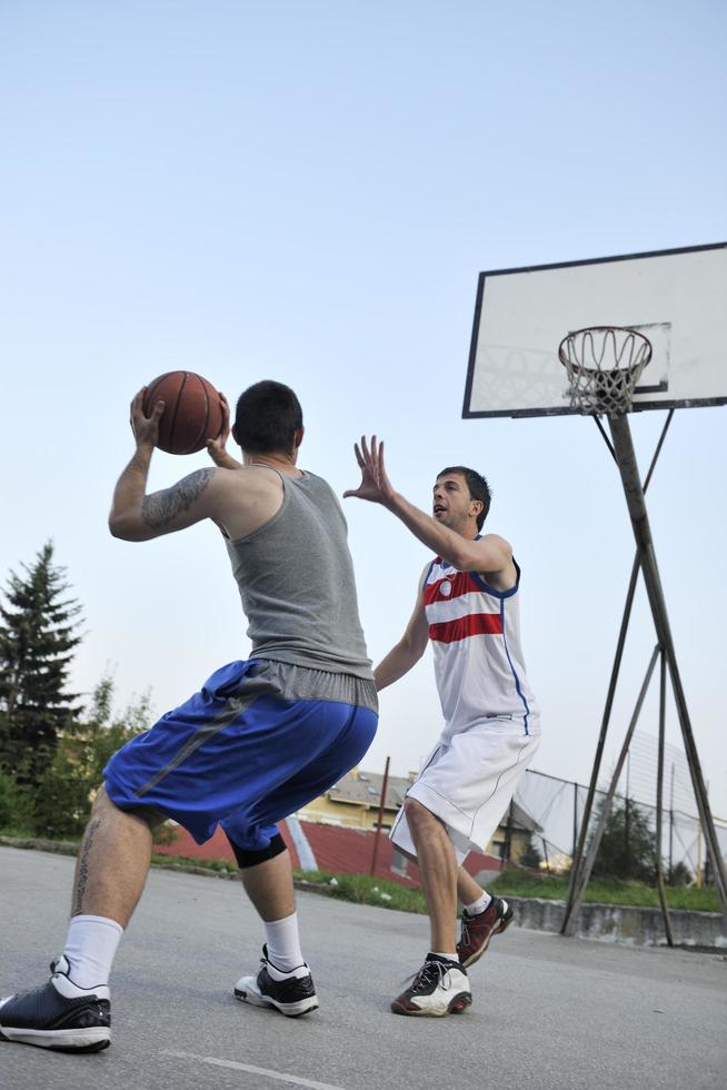 Ansicht des Basketballspielers foto