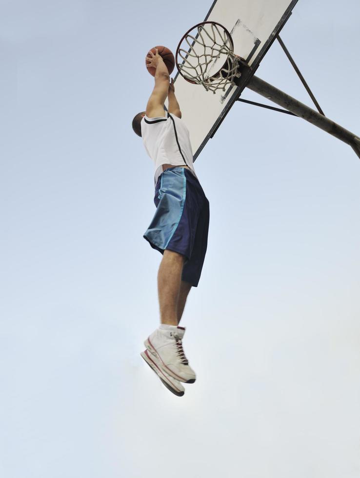 Ansicht des Basketballspielers foto