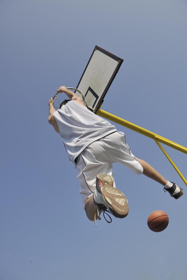 Ansicht des Basketballspielers foto