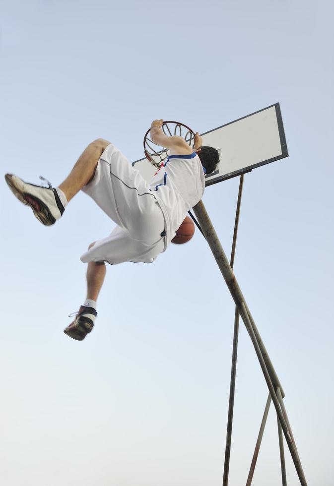 Ansicht des Basketballspielers foto