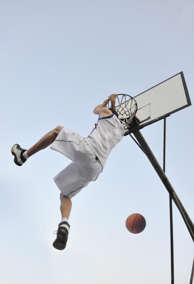 Ansicht des Basketballspielers foto