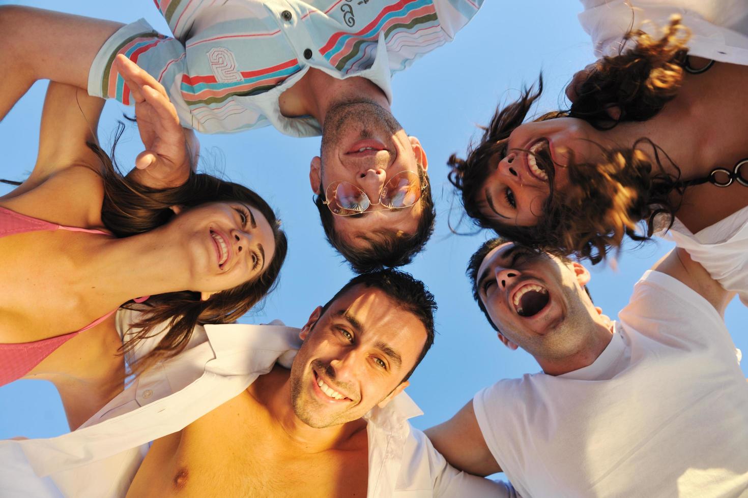 Blick auf die Strandparty foto