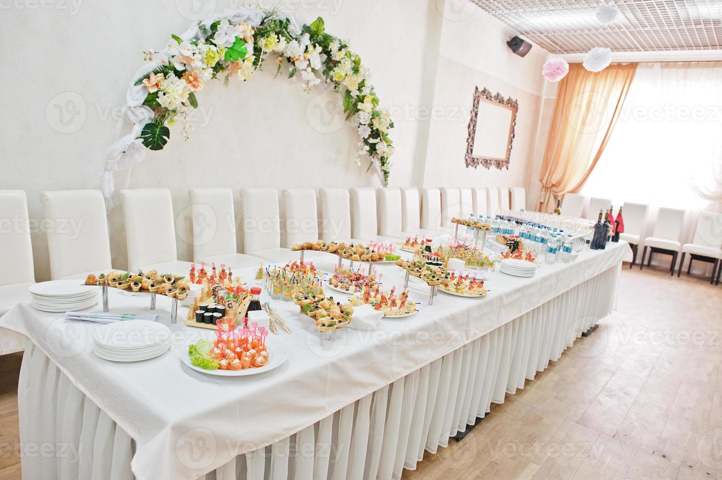 Essen auf Hochzeitsempfang foto