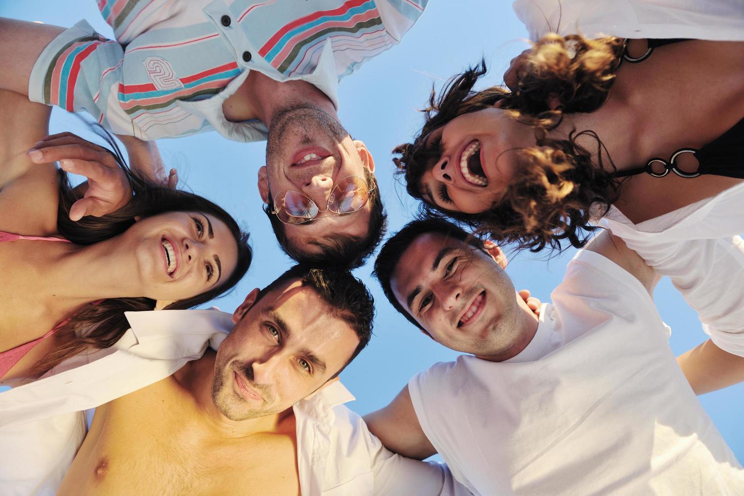 Blick auf die Strandparty foto