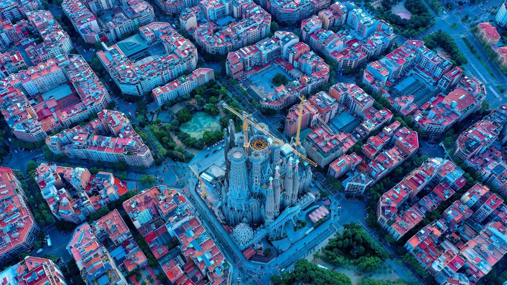 Luftaufnahme von Barcelona foto